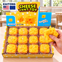 KAITONG Boules de pâte à levée lente TPR au beurre, Jouet anti-stress, Squishies en forme de fruits croustillants et de fromage à presser