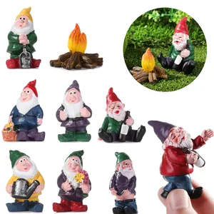 Dronken Elfen Beeldjes Hars Grappige Dwerg Elf Mos Terrarium Ornamenten Fee Tuin Miniatuur Gnomes Desktop Decoratie