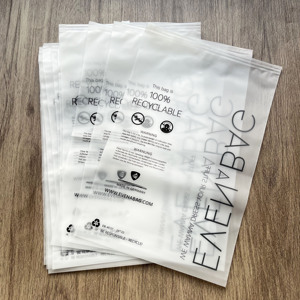 Double Side Printing Frosted PE Zipper <b>Bags</b> Custom Brand Logo Recyclable <b>Zip</b> Pouches For Garment Towel Apparel Storage Packaging - Product Image 5