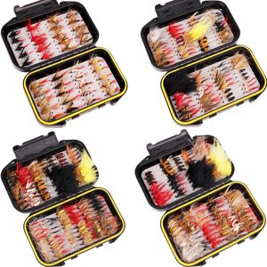 Pêche mouche leurre appâts Combo 40/72/100/120 pièces variété d'insectes pêche en <span class=keywords><strong>mer</strong></span> mouches mouches nymphes appâts <span class=keywords><strong>de</strong></span> pêche avec boîte - Product Image 1