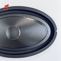 Audio professionnel ellipsoïde woofer mi basse haut-parleurs accessoires pro audio 6*4 pouces PP cône surround caoutchouc