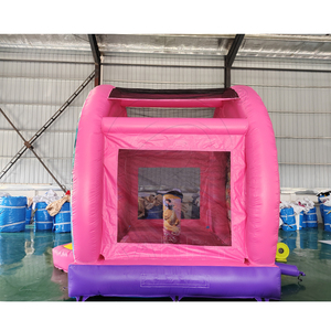 บ้านลมเป่าลมพีวีซีสีชมพูสำหรับงานปาร์ตี้เด็กผู้หญิง - Product Image 4