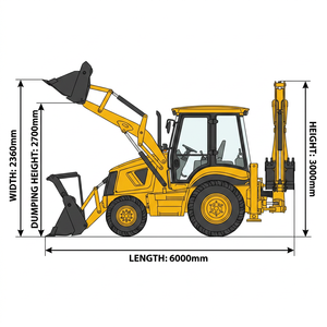 รถขุดขนาดเล็ก TL30-25 2T 3cx เหมาะสำหรับงานขุดดิน 4x4 สำหรับฟาร์ม เหมือง และไซต์ก่อสร้าง น้ำหนักรวมและขนาดกะทัดรัด 7300 กก. - Product Image 5
