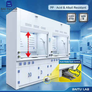 Servicio gratuito de diseño <span class=keywords><strong>CAD</strong></span> para campana extractora de laboratorio de PP con conductos, para procesos de galvanoplastia y grabado, según ASHRAE 110, BABITU LAB - Product Image 3