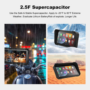 Écran GPS de navigation pour moto de 6,25 pouces, CarPlay, BMW Moto, double caméra, enregistreur de conduite, étanche IPX7, lien miroir, moniteur ZC15 - Product Image 6