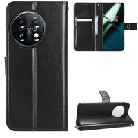 Étui portefeuille de luxe en cuir PU Crazy Horse avec sangle pour téléphones OnePlus 6 7 8 9 10 11 12 R T Pro – Collection 2026