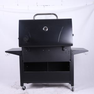 Rejilla de <span class=keywords><strong>hierro</strong></span> <span class=keywords><strong>fundido</strong></span> de primera calidad para exteriores, carrito multifunción grande, ahumador, parrilla de barbacoa de carbón con <span class=keywords><strong>asador</strong></span> - Product Image 6