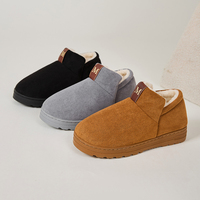 Vente en gros en stock – Bottes d'hiver en daim à semelle épaisse et fourrure, antidérapantes, chaudes et douillettes