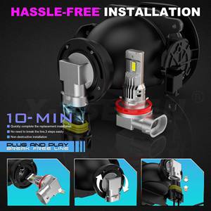 X-7SEVEN 2026 Nuevos Faros LED H7 <span class=keywords><strong>de</strong></span> 80W 18000LM 6500K Tamaño 1:1 Plug and Play H11 H8 H9 9005 9006 HB3 HB4 9012 Luz LED para Auto - Product Image 3