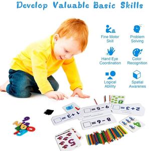 Juguete Educativo Preescolar de Madera para Aprender Matemáticas, Palitos para Contar, Juego de Sumas y Restas para Niños - Product Image 3