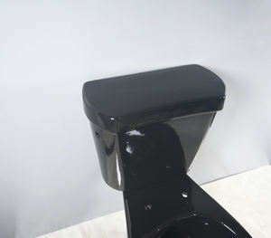 Traditional Design <strong>Black</strong> Ceramic WC S-Trap <strong>Toilet</strong> Set Dual-Flush Elongated Bowl Two-Piece for Hotel Bathroom Use - Product Image 3