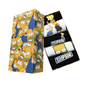 Logo personnalisé en gros, Meias en coton, chaussettes imprimées de dessin animé avec boîte - Product Image 1