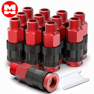 MAXIWORLD <span class=keywords><strong>Raccord</strong></span> pneumatique <span class=keywords><strong>universel</strong></span> mâle AMT en aluminium de 1/4 pouce avec filetages NPT de 1/4 pouce, connexion <span class=keywords><strong>rapide</strong></span> pour outils pneumatiques - Product Image 1