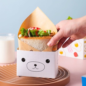 Boîte d'emballage carrée en papier kraft jetable, écologique, recyclable, imperméable, avec logo personnalisé, pour pâtisserie, desserts, sushis, aliments pour animaux de compagnie - Product Image 5