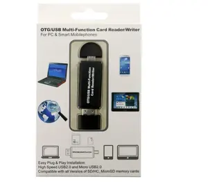 2021 drop shipping USB 2.0 multi funzione card writer tipo C Micro USB OTG adattatore SD TF Card Reader flash drive per il cellulare