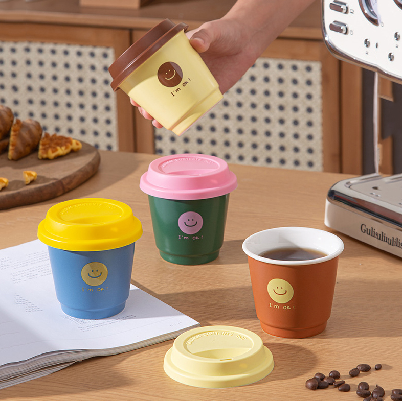 Portable Coffee to Go Mug Reusable Mini Tumbler Cups Ceramic Travel Mug  with Lid| Alibaba.com