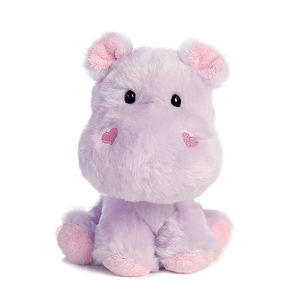 ファッション大きな目ぬいぐるみ紫カバカスタムかわいい赤ちゃんのおもちゃ柔らかいぬいぐるみカバ - Product Image 2