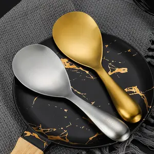 Kitchen Utensil Excellent Sturdy Stainless Steel 304 Rice Paddle Kitchen Household Non-Stick Slotted Rice Spoon