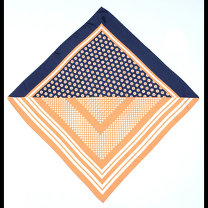 Modern Abstract Botanical Leaf Print Bandana Small Square Silk Feel Neck Scarf Fashion Polyester Satin Machine Hemmed - Product Image 2