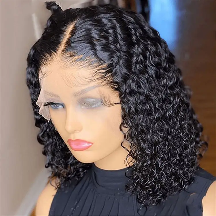 Hot sale curly wigs wholesale heat resistant fiber synthetic hair wigs Lace Front Wig for women
