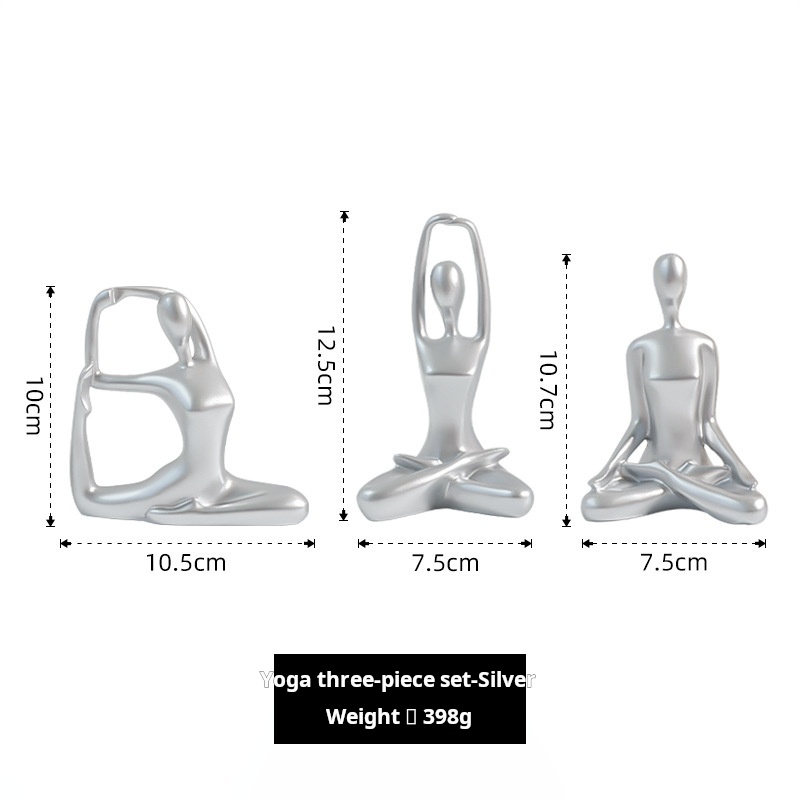 Mini yoga three-piece set-Silver