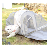 Sac à dos de transport léger pour animaux de compagnie, bonne circulation d'air à l'intérieur, extensible, grand espace pour chats et chiens, durable pour les activités de plein air