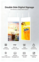 Afficheur vidéo LED numérique HD 55 pouces 2x2 3x3 avec SDK pour publicité dans les ascenseurs, les magasins de détail et les métros