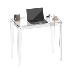 Hiện Đại Rõ Ràng Acrylic Bàn Máy Tính Với Right-Angle Chân Thiết Kế Nhỏ Nghiên Cứu Lưu Trữ Chủ <span class=keywords><strong>Rack</strong></span> - Product Image 1