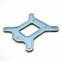 Plaque arrière de refroidisseur de processeur en acier inoxydable/aluminium usinée sur mesure par CNC, anodisée, support de rétention pour refroidissement par eau, tolérance de précision