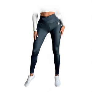 Leggings de Yoga de Cintura Alta para Mujer Elásticos en 4 Direcciones de Spandex/Nailon con Control de Abdomen Tejido Elástico Talla XL para Gimnasio y Fitness Marca LJ - Product Image 1