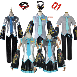 Traje de Actuación de Anime, Disfraz de Halloween, Carnaval, Mujer, Concierto de Anime, Fiesta, Vestido <span class=keywords><strong>Midi</strong></span> Japonés, Cosplay, Show, Disfraz de Miku - Product Image 1