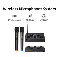 Microphone de mixage karaoké sans fil UHF professionnel DS P Reverb Echo double canal pour la maison église TV barre de son jeu en streaming