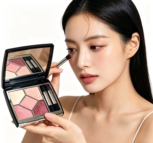 Wholesale luxury brand black diamond-patterned multi-color eyeshadow with soft shimmer and matte finish, easy to apply - Product Image 5