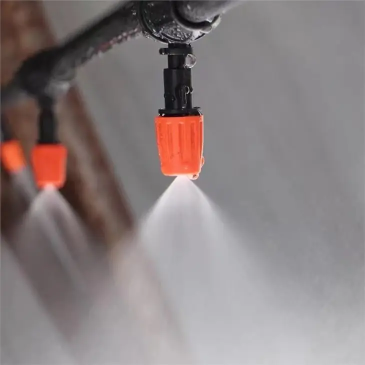 Adjustable watering brass fog misting home and garden mist irrigation sprinkler fog mist spray nozzle 50 micron