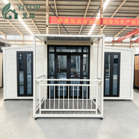 Maison préfabriquée pliable pour hôtel, maison conteneur préfabriquée, maison mobile, petit bureau conteneur, maison préfabriquée extensible avec salle de bain