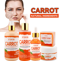 Ensemble de soins de la peau infusé à l'huile de graines de carotte biologique |   Kit de soins du visage végétalien riche en antioxydants pour éclaircir et hydrater en profondeur