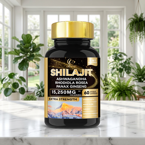 Gélules de Shilajit de l'Himalaya DUOZI avec logo personnalisé, Shilajit pur, complément alimentaire pour adultes - Gestion de l'énergie, 60 unités, OEM, marque privée - Product Image 1