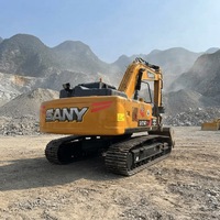 Excavatrice sur chenilles Sany SY215C d'occasion de 21 tonnes à Shanghai, système hydraulique stable pour les travaux de terrassement et la construction routière