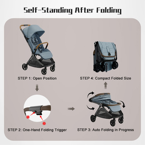 Poussette de voyage légère pour nouveau-né, adaptée aux avions - Product Image 4