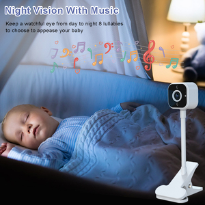 <span class=keywords><strong>Caméra</strong></span> intelligente sans fil Moniteur numérique pour bébé 1080P FHD Réveil automatique Rappel d'alimentation Berceuses 2.4GHz WiFi 1200mAh Batterie - Product Image 6