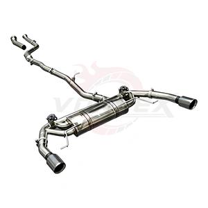 Échappement arrière à soupapes en acier inoxydable Vortex pour BMW G01 X3 G02 X4 avec silencieux transversal et kit de double embouts chromés - Product Image 2