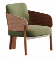 Fauteuil en bois de luxe léger de style italien moderne chaise de loisirs avec tissu pour salle à manger hôtel chambre salon bureau utilisation