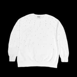 Nouveau sweat-shirt tendance automne-hiver à col rond et manches longues, orné de strass et de diamants thermocollés - Product Image 4