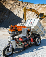 Direct Usine Inca Rock Tricycle Benne Basculante Diesel 1 Tonne, Moteur à Démarrage Électrique, Batterie 60A, Frein à Huile, Poids 480 KG