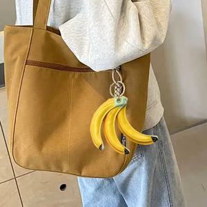 Vente en gros de nouveaux porte-clés en cuir PU écologiques et durables avec pendentif en forme de fruit simulé mignon, design personnalisé, impression numérique - Product Image 5