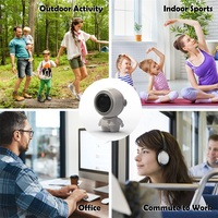 Mini ventilateur de cou portable électrique rechargeable par USB avec batterie, 3 vitesses, pour une utilisation en extérieur, en voiture et à la maison
