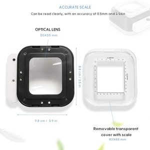TH-8016 10x 15x 20x Eye Loupe UV đèn xách tay cầm tay LED thắp sáng kính lúp với quy mô - Product Image 4
