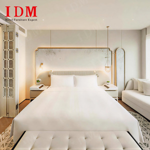 IDM khách sạn sang trọng Đồ nội thất nhà sản xuất chất lượng cao tùy chỉnh Vua kích thước giường đồ nội thất phòng ngủ Bộ 4 5 sao cho khách sạn căn hộ - Product Image 3
