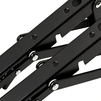 Support d'étagère pliable noir mural, support triangulaire pliable en métal, bras de suspension pour étagère