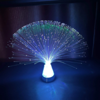 Lampe de table LED à fibre optique multicolore scintillante et changeante, effet ciel étoilé, pour ambiance maison et bar, veilleuse décorative